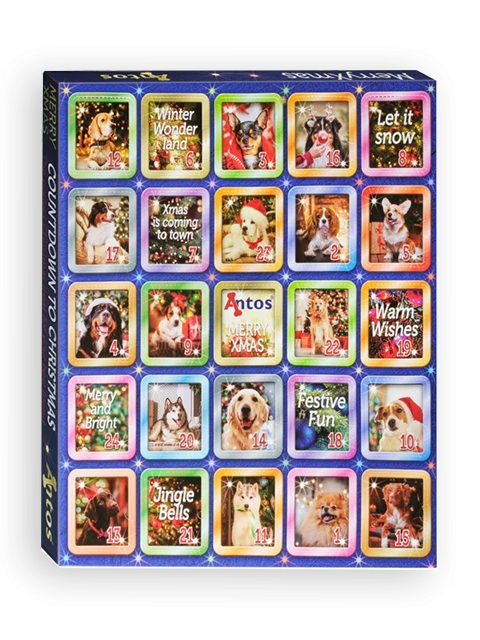 Calendrier de l'Avent de Noël 225 gr - Chien