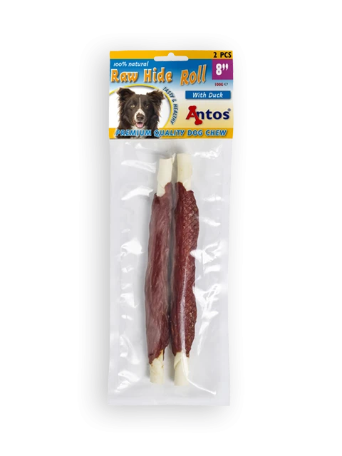 Raw Hide White + Duck Roll 8'' 2 pces