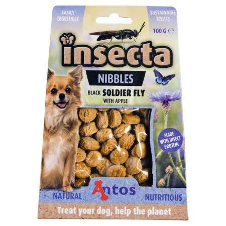 Insecta Nibbles Mouche Soldat Noire & Pomme 100 gr 