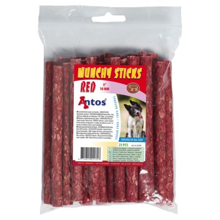 Munchy Sticks 5'' 10 mm Rouge 25 pces