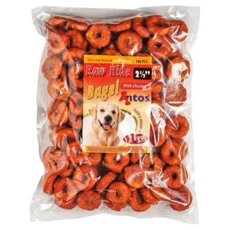 Raw Hide White + Chicken Bagel 2½" 100 pces