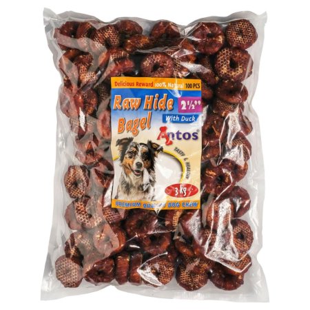 Raw Hide White + Duck Bagel 2½'' 100 pces