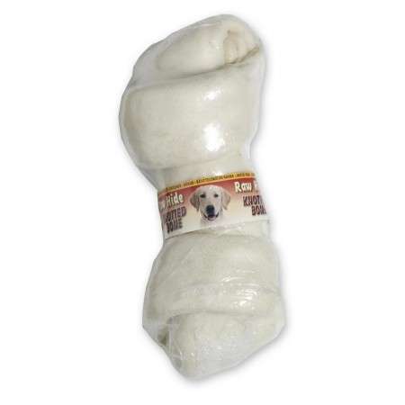 Raw Hide White Knotted Bone 8/9''