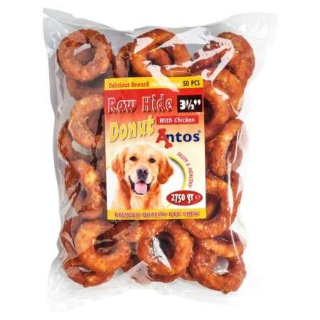Raw Hide White + Chicken Donut 3½'' 50 pces